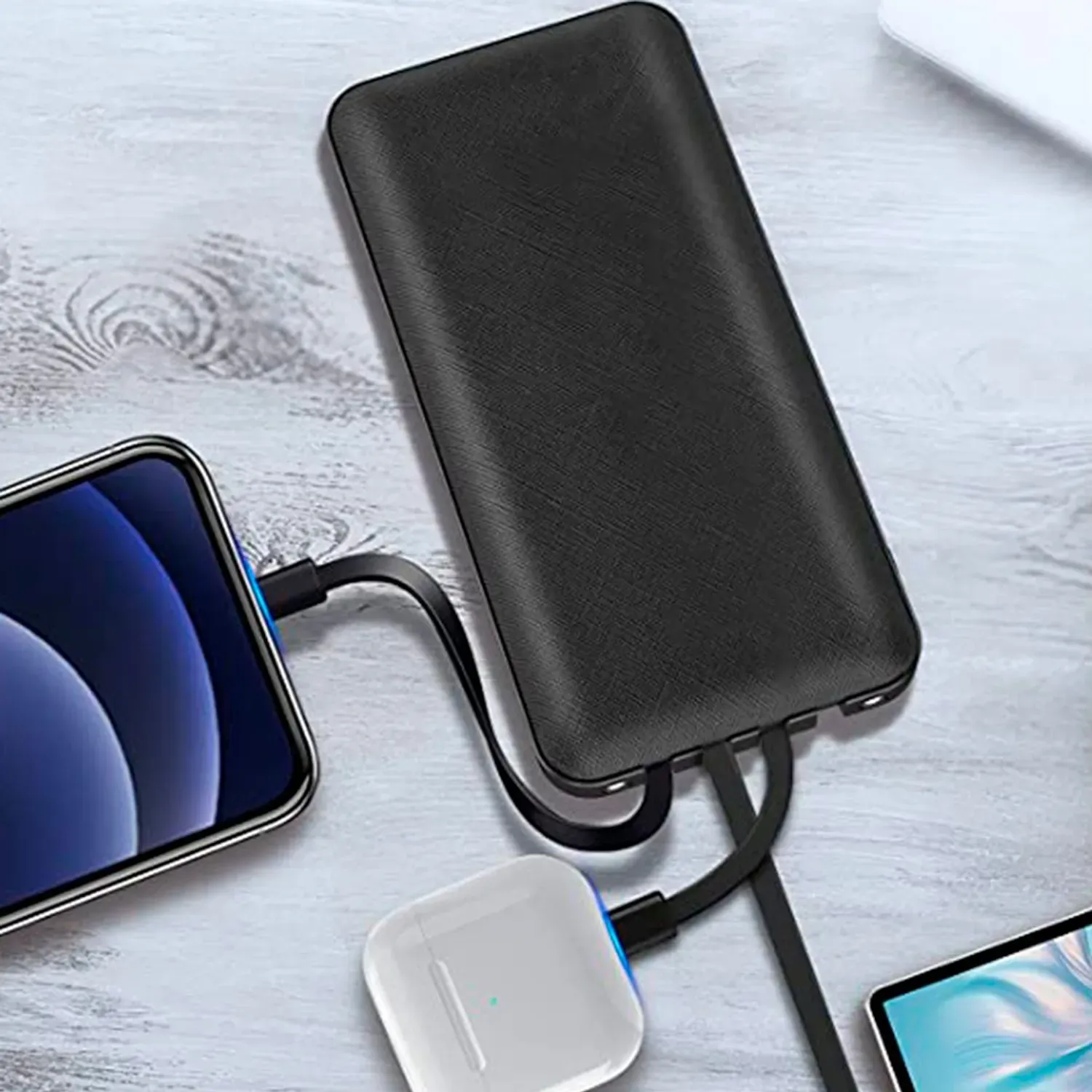 Bateria portatil power bank de 10,000 mAh - Multiples salidas. miniatura 3
